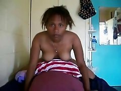 Amateur horny papa new guinean  girl masturbating 1