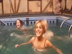 sexy lezzies in the swimming pool