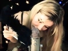 Sensual fetish ASMR with beautiful amateur babe on webcam