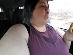 Ssbbw vlog smoking eating burping in public while talking about my slave