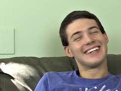 Adorable teen Chase Harding cums while masturbating