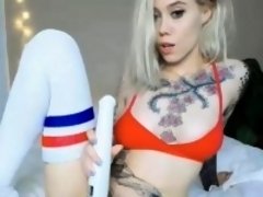 Hot Naughty Tattooed Model Shows Off And Masturbates