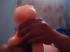 I love the sounds of my silicone pussy while I fuck her-Talahib23