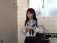 Shy Japanese Teen Taken In The Bathroom