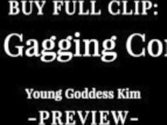 Foot Gagging Contest - Mummified Foot Worship Preview - Young Goddess Kim