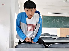 Asian boy amateur college class cute teen masturbation