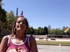 GERMAN SCOUT - FIT LATINA TEEN PENELOPE LET PUFFY TITS SLIP AND TALK TO FUCK AT MODEL JOB