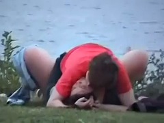 Chubby 20 year old fucking on the lake