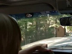 Old bitch gets in the car nailed by a stranger