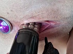 Extreme Close-Up - playing with my new dildos