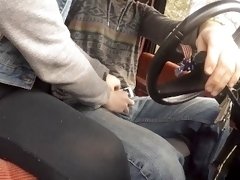 Backroads blowjob and pussy rub in the truck - FitCoupleLust